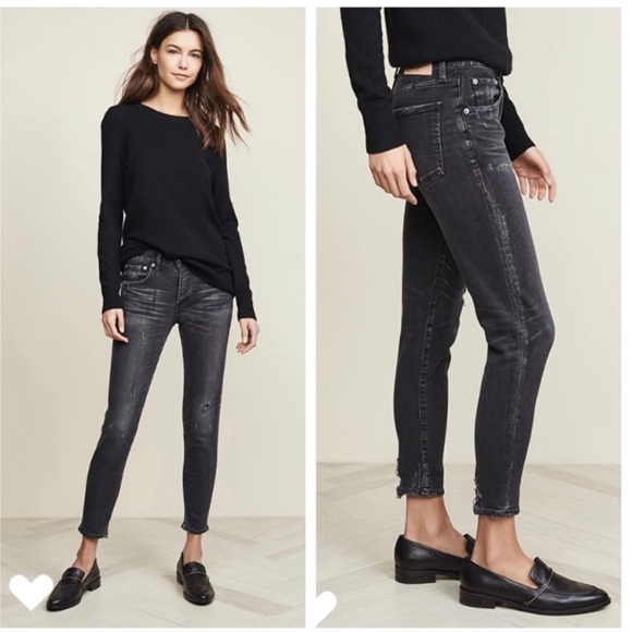 Moussy Denim - MOUSSY VINTAGE Velma Comfort Stretch Jeans in FADED BLACK SIZE 24